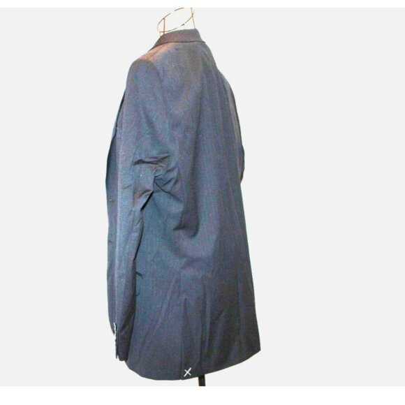 Men's Black Blazer Wool Blend Suit Jacket Button Front Michael Strahan 40 R - Picture 4 of 8